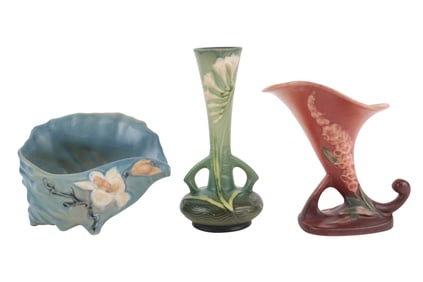 Three Roseville Pottery Table Articles