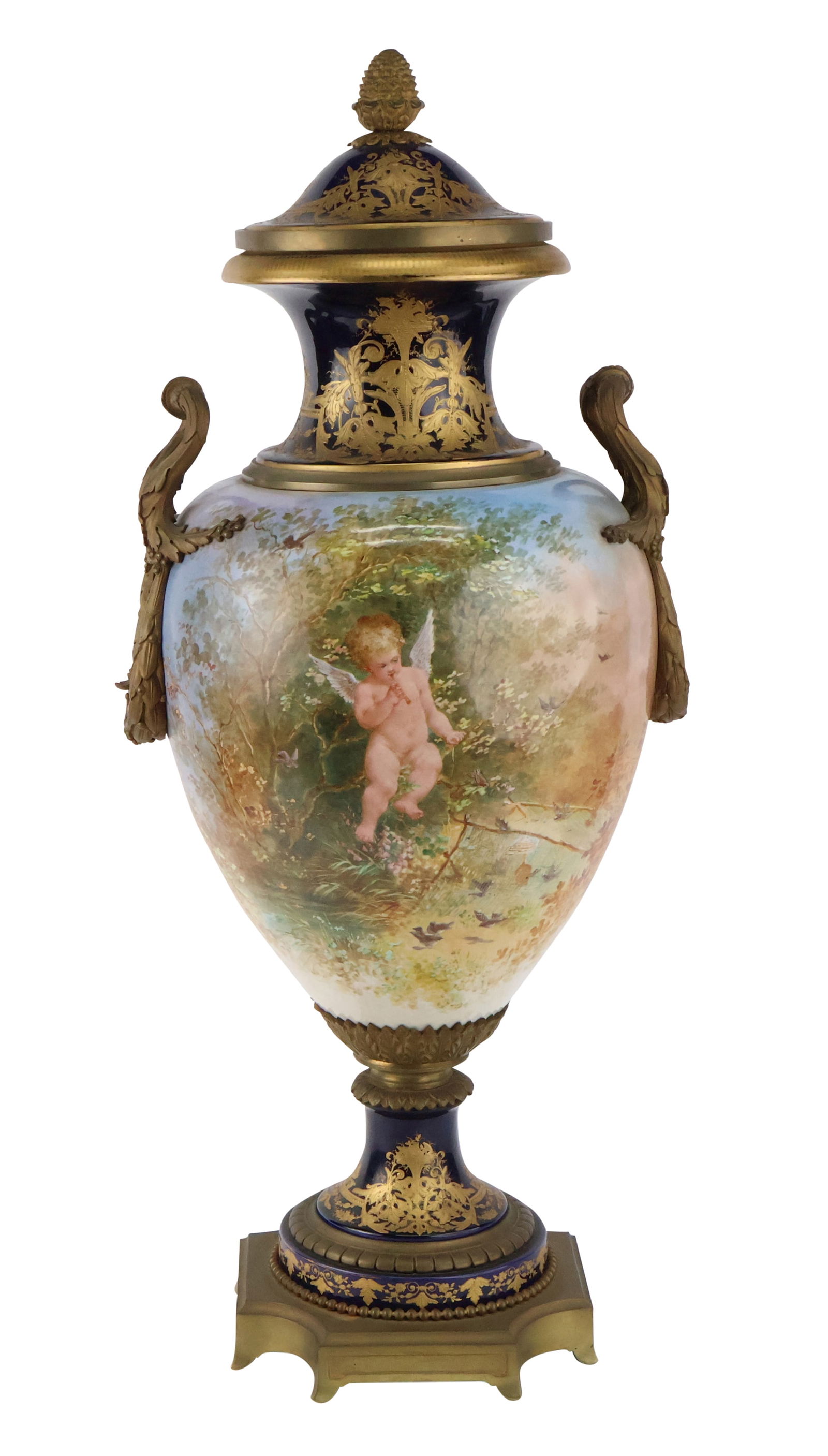 Sevres Ormolu-Mounted Covered Vase, Of Impressive Size (1 of 15)