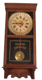 Oak Eclipse Regulator Calendar Clock