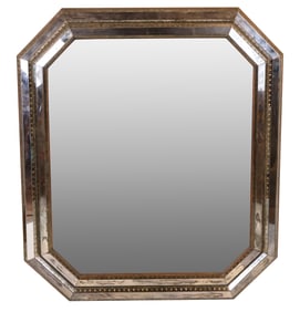 Parcel-Gilt Mirrored Frame Octagonal Mirror