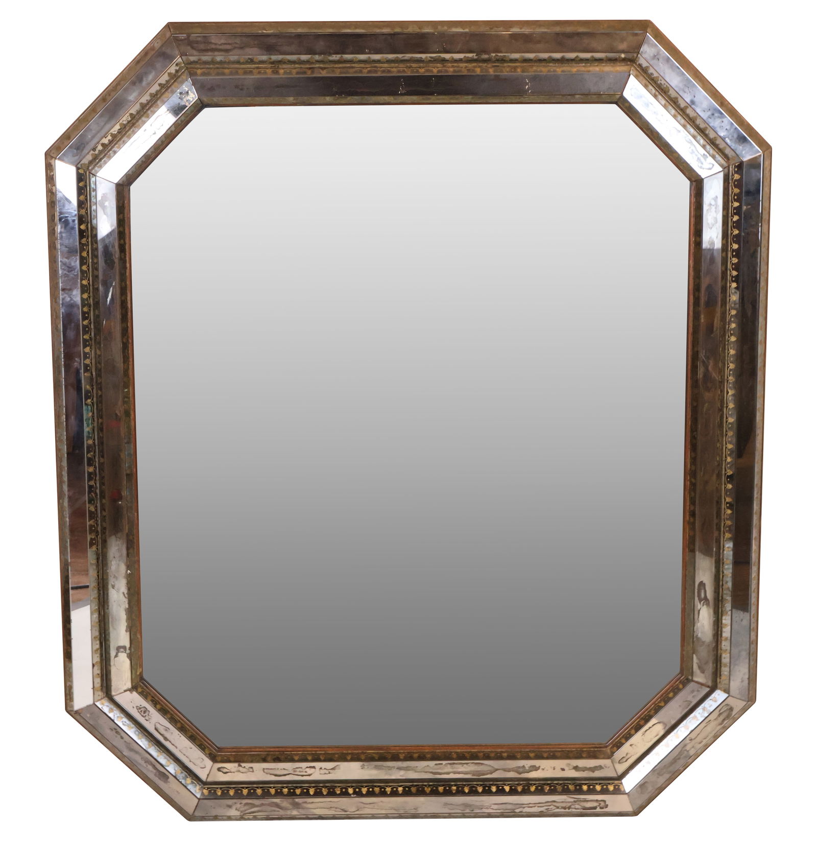 Parcel-Gilt Mirrored Frame Octagonal Mirror (1 of 7)