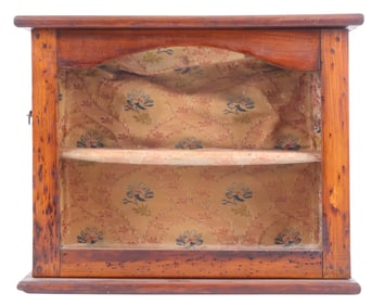 Pine Hanging Curio Cabinet