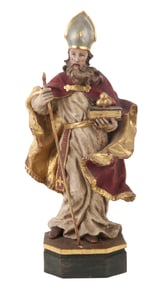 Italian Carved and Painted Figure of a Saint