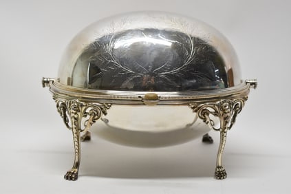 Antique Elkington & Co Silverplated Warming Dish