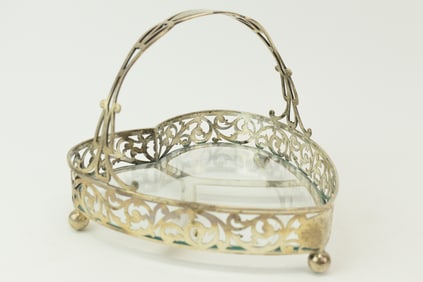 Gorham Sterling Silver Heart Shaped Basket