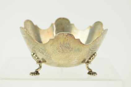 Schroth Sterling Silver Monogrammed Small Footed Bowl