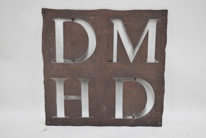 Modern Monogrammed Decorative Steel Plate