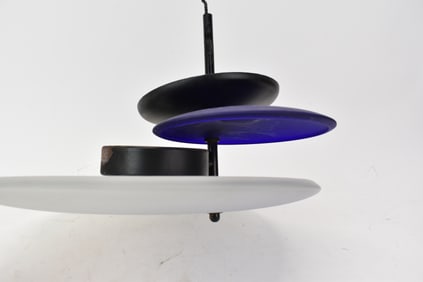 Mid Century Modern Glass Hanging Light Fixture