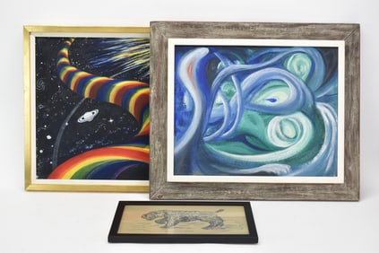 Three Modern Abstract Artworks