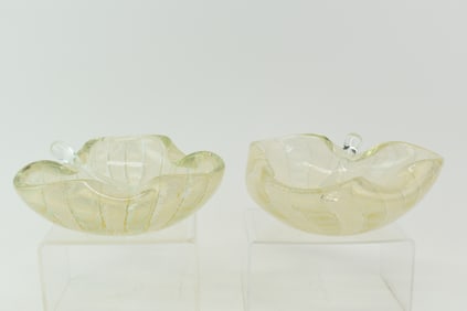 Pair of Murano Style Mortar and Pestle Sets
