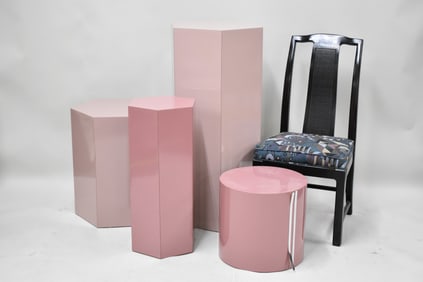 Four Assorted Modern Formica Pedestals
