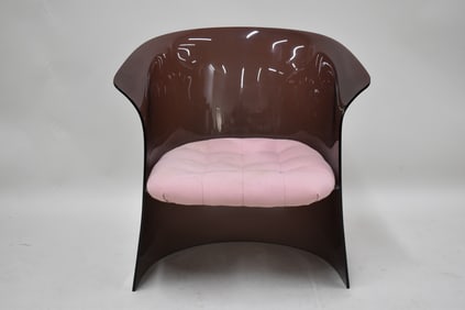 Valdimir Kagan Style Acrylic Barrel Chair