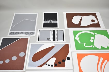 Three Sets of Mid-Century Modern Signed Prints