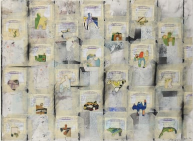 Nancy's Puzzle, Mixed Media on Paper