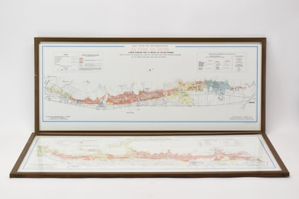 Two Les Vines De Bourgogne Wine Maps of France