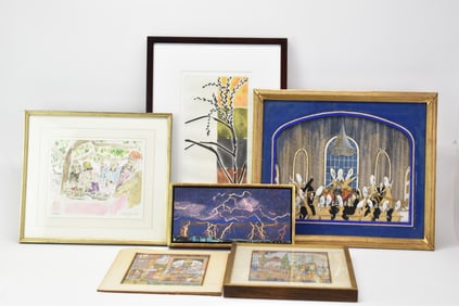 Group of Six Pieces of Assorted Artwork