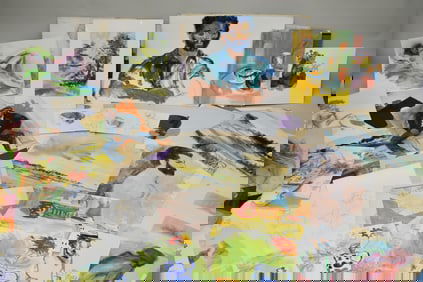 Large Group of Assorted Art School Artwork