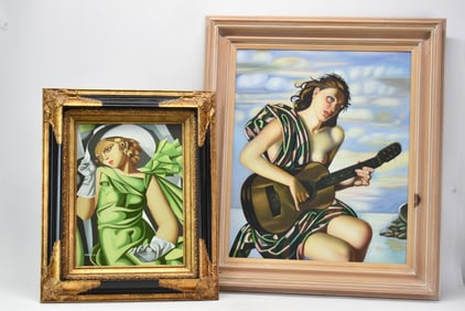 Giclee on Canvas of Nude Guitar Player