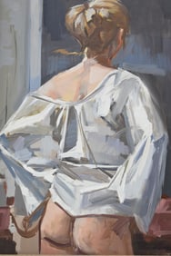 Oil on Canvas of Female Partial Nude