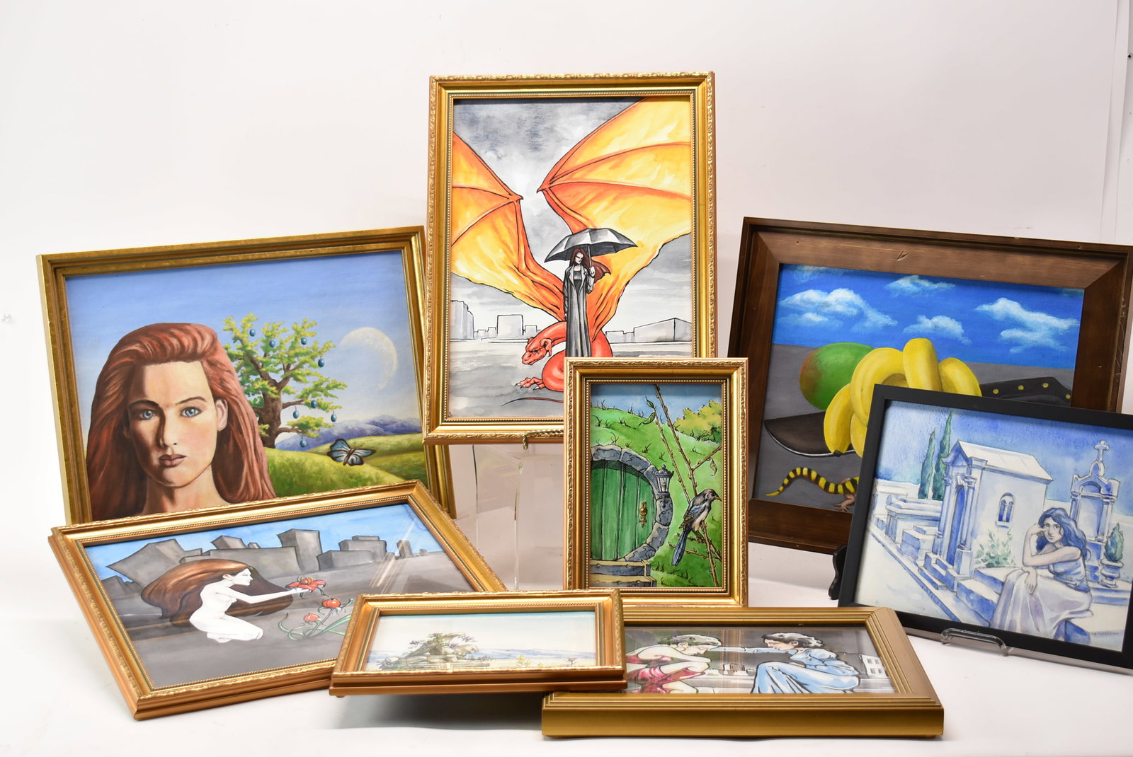 Group of Eight Assorted Artworks by Santella (1 of 10)