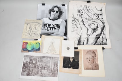 Group of 10 Pieces of Assorted Artwork