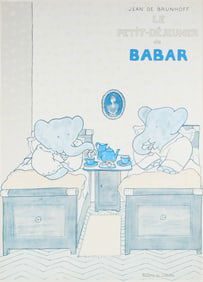 Jean De Brunhoff, Le Petit-Dejeauner de Babar, Poster