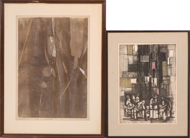 Jack Sonenberg, Canadian 1925-2012, Sounding V, Woodcut