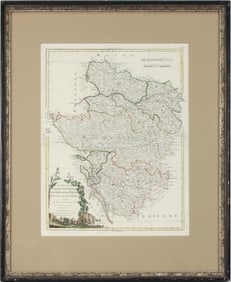 Antonio Zatta, Italian 1757-1797, Venezia, Hand-Colored Map
