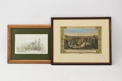 View of the City of Glasgow, in the County of Clydesdale, Colored Engraving