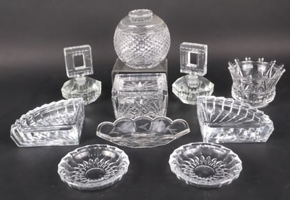 Ten Colorless Glass Table Articles