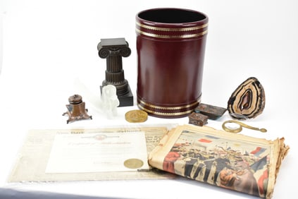 Group of Assorted Desk Articles