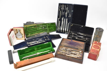 Group of Assorted Mechanical Drafting Tools