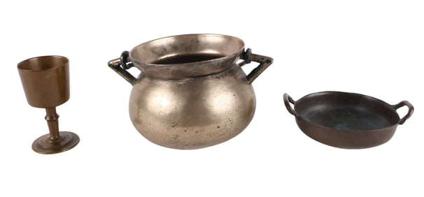 Antique Brass Diminutive Cauldon