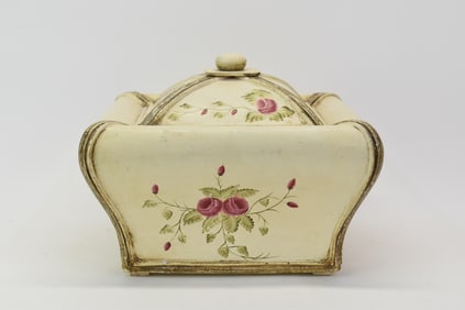 Artistic Movements Floral Decorated Bentwood Box