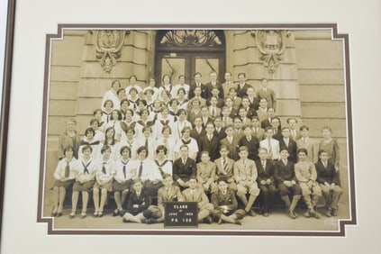 Two Vintage Black and White Public School Photographs