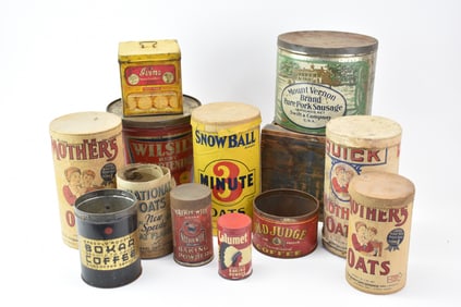 Vintage Group of Assorted Advertising Containers