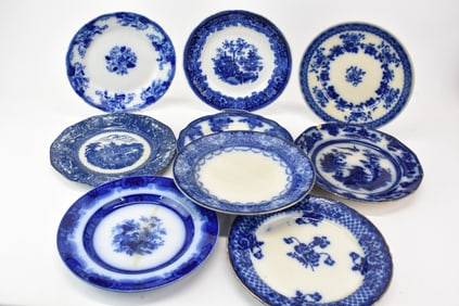 Group of 9 Assorted Ironstone and Transferware Plates