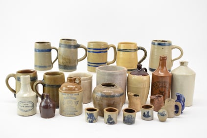 Large Group of Assorted Vintage Stoneware