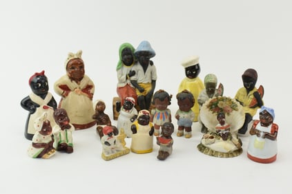 Group of 17 Assorted Black Americana Figurines and Shakers