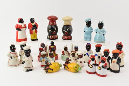 Vintage Group of 10 Sets of Black Americana Salt and Pepper Shakers
