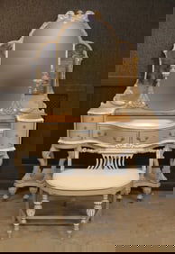 French Provincial Style Painted Vanity