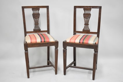 Antique Pair of Continental Side Chairs
