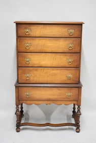 William & Mary Style Maple Highboy