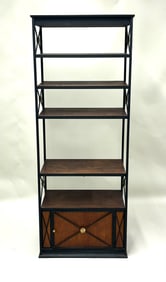Regency Style Five Tier Open Bookcase Cabinet