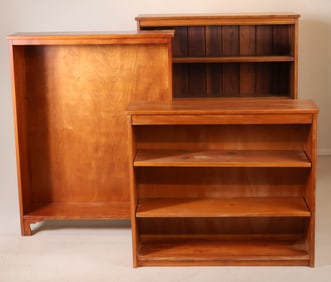 Three Contemporary Pine Bookshelves