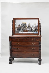 Antique Empire Mahogany Chest of Drawers