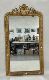 Antique Gilt Painted Hanging Wall Mirror