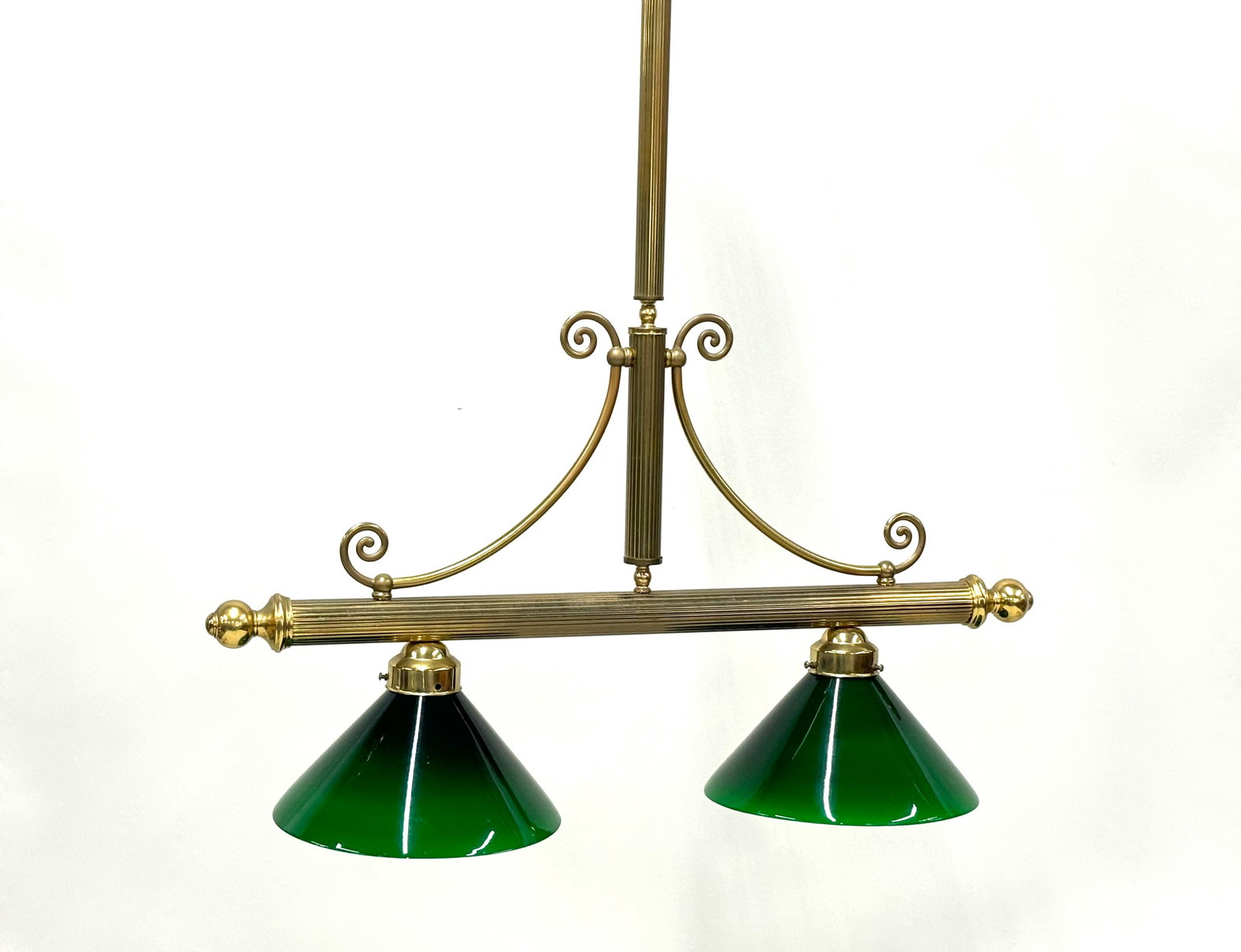 Brass Two Light Billiards Fixture (1 of 6)