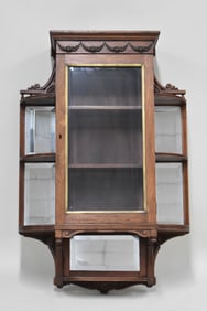 Mahogany Hanging Curio Cabinet
