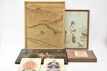 Group of Assorted Asian Artwork
